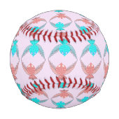 Balle De Baseball Inséparables roses et bleus mignons (Dos)