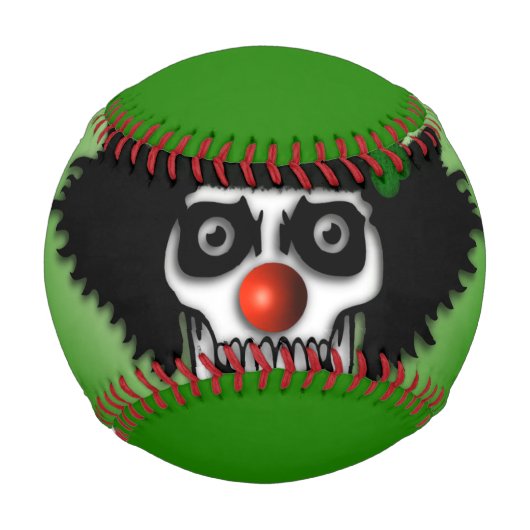 Balle De Baseball Irish Skeleton Clown Green (Devant)