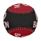 Balle De Baseball J'adore le bacon (Dos)