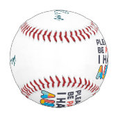 Balle De Baseball J'Ai Autisme Script Personnalisé Nom Moderne (Devant)