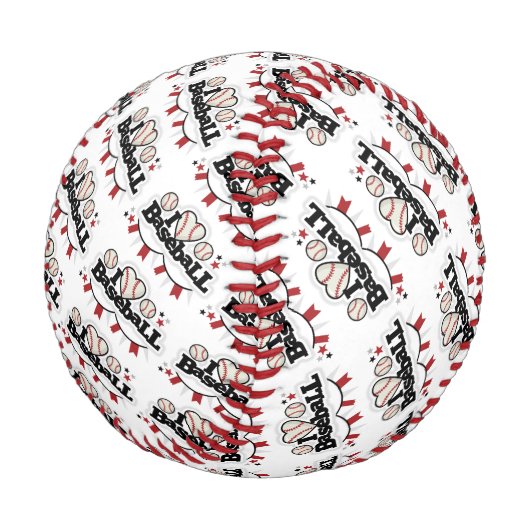 Balle De Baseball J'Aime Le Baseball (Angle)