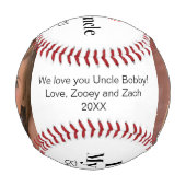 Balle De Baseball J'Aime Mon Oncle 2 Photo Baseball (Dos)