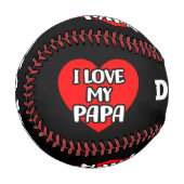Balle De Baseball J'aime mon papa (Devant Gauche)