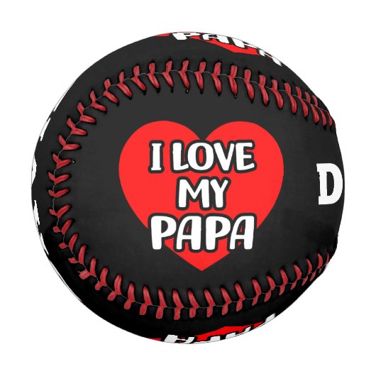 Balle De Baseball J'aime mon papa (Devant Gauche)