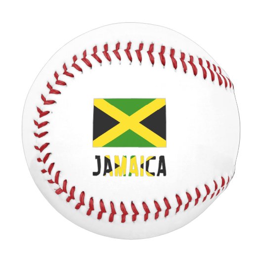 Balle De Baseball Jamaïque et Jamaïque avec votre nom (Devant Gauche)