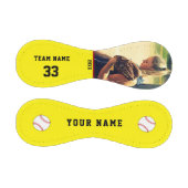 Balle de Baseball Jaune avec Nom de l'Équipe Numér (Panneaux)
