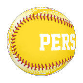 Balle De Baseball Jaune | White Retro Baseball Sports (Devant Gauche)