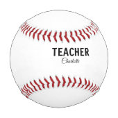 Balle De Baseball Je suis enseignant école Collegeajouter votre nom (Dos)