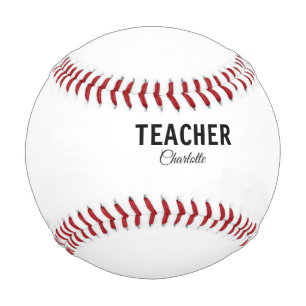 Balle De Baseball Je suis enseignant école Collegeajouter votre nom 