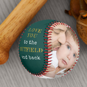 Balle De Baseball Je t'aime jusqu'au champ extérieur et retour Photo