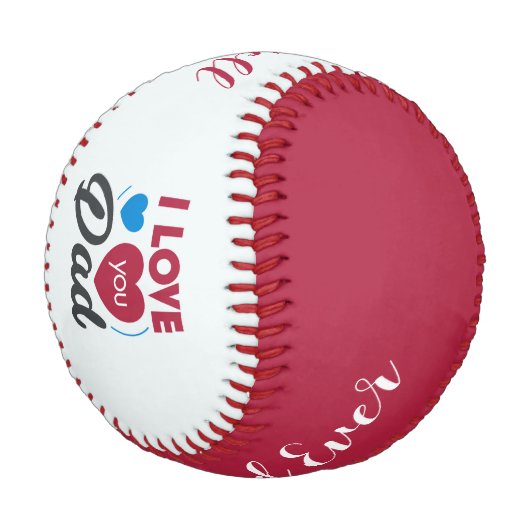 Balle De Baseball Je t'aime papa (Angle)