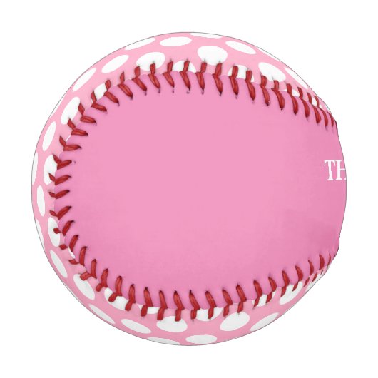 Balle De Baseball Jeter comme une fille de baseball rose (Devant Gauche)