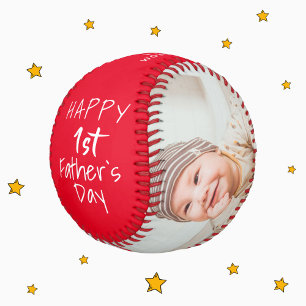 Balle De Baseball Joli 1er modèle de fête des pères avec 2 photos