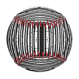 Balle De Baseball Joli motif d'arbre noir et blanc
