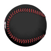 Balle De Baseball Joli nom & monogramme | Noir Blanc & Rose (Devant Gauche)