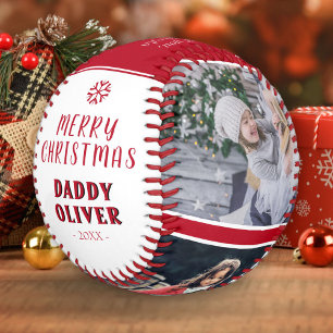 Balle De Baseball Joli papa de Noël 3 Photo Collage