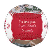 Balle De Baseball Joli papa de Noël 3 Photo Collage (Dos)