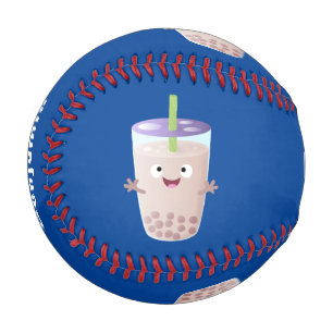 Balle De Baseball Joli personnage de dessin animé boba thé bulle