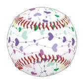 Balle De Baseball Joli Rainbow Hearts Filles Motifs (Devant)