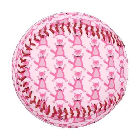 Balle De Baseball Joli rose bébé fille Fox Patterned (Devant Gauche)