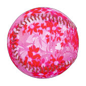 Balle De Baseball Jolies fleurs rouges (Devant Gauche)