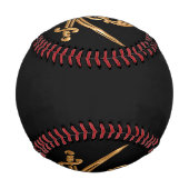 Balle De Baseball Jolly roger d'or (Dos)