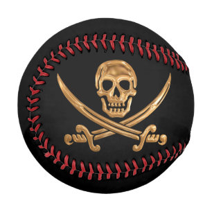 Balle De Baseball Jolly roger d'or