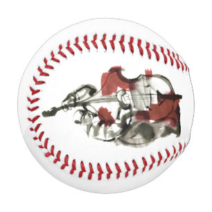 Balle De Baseball Joueur de basse en bois