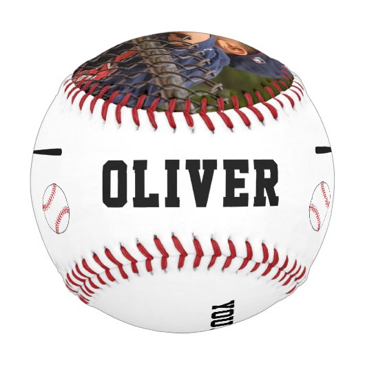 Balle De Baseball Joueur moderne Silhouette Nom Numéro Photo (Dos)