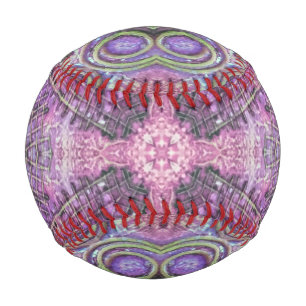 Balle De Baseball Joyau rose et violet Motif Baseball