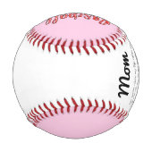 Balle De Baseball Joyeuse Fête des mères, maman de baseball (Dos)