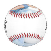 Balle De Baseball Joyeuse Fête des Pères 2 Pinceau Script (Dos)