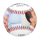 Balle De Baseball Joyeuse Fête des Pères 2 Pinceau Script (Devant)