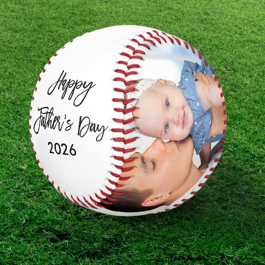 Balle De Baseball Joyeuse Fête des Pères 2 Pinceau Script