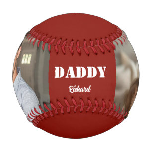 Balle De Baseball Joyeuse fête des pères 2photo élégant script perso