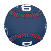 Balle De Baseball Joyeuse fête des pères EST et nom (Dos)