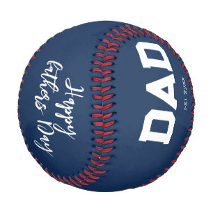 Balle De Baseball Joyeuse fête des pères EST et nom
