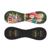 Balle De Baseball Joyeuse fête du Père Famille Photo Gold Script Nom (Panneaux)