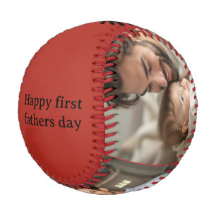Balle De Baseball Joyeuse première fête des pères nom personnalisé &