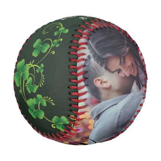 Balle De Baseball Joyeuse Saint-Patrick 2 Photos Petit ami (Angle)