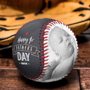 Balle De Baseball Joyeux 1er Fête du Père Audacieux Typographie Chal