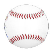 Balle De Baseball Joyeux 4 juillet ! avec feux d'artifice et étoiles (Devant)