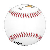 Balle De Baseball Joyeux anniversaire avec toasts de champagne (Dos)