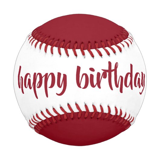 Balle De Baseball joyeux anniversaire de baseball par dalDesignNZ (Dos)