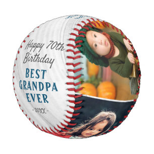 Balle De Baseball Joyeux Anniversaire Grand-Père 3 Collage Photo en