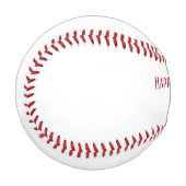 Balle De Baseball Joyeux anniversaire papa rouge et blanc (Devant Gauche)