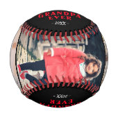 Balle De Baseball Joyeux Anniversaire Papi Base de Collage Moderne d (Devant)