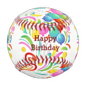 Balle De Baseball Joyeux Balloons d'anniversaire Baseball (Devant)
