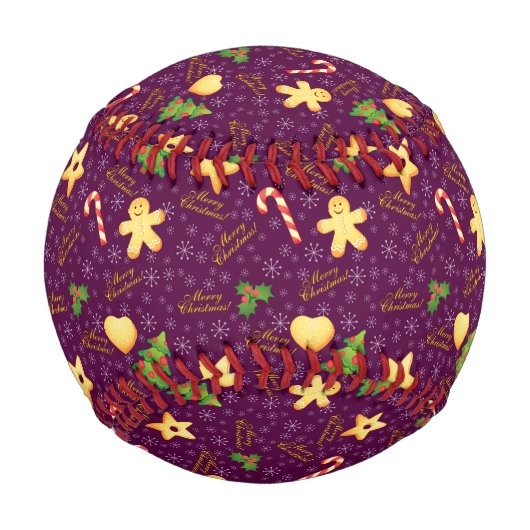 Balle De Baseball Joyeux baseball de Noël (Devant)