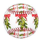 Balle De Baseball joyeux mistletoe de Noël (Dos)